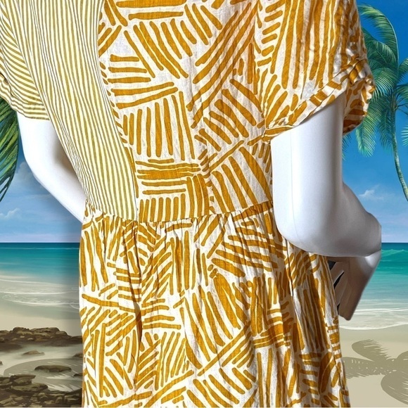 ROOLEE Tropical Boho Faux Wrap Top Dress Size Small - Picture 13 of 13